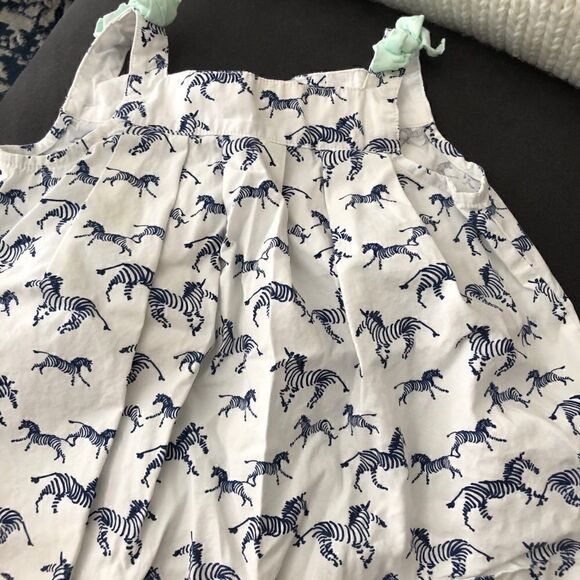 Gymboree 2T girls top zebra blue print w bows - Picture 2 of 6